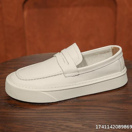 Men's Shoes Spring Genuine Leather Men's One Step Step Step Le Fu Shoes