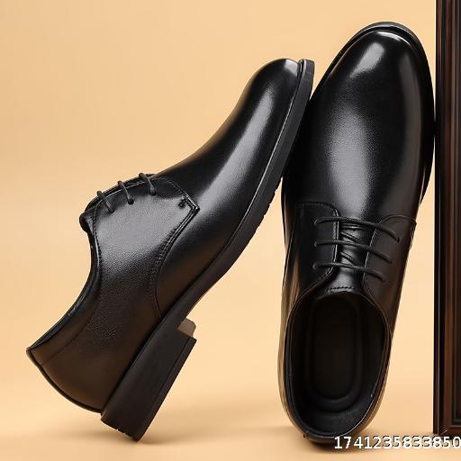 Retro British style leather shoes men's round toe work shoes groom's wedding shoes business men's shoes