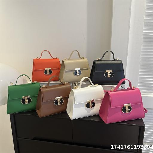 【wholesale】Handbags for women, Internet celebrity new style lock small square bag, 2023 new style niche versatile high-end shoulder messenger bag