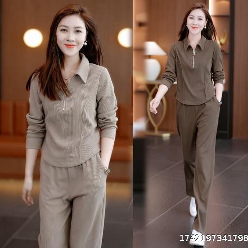 Women's sportswear set, casual and fashionable hoodie two-piece set