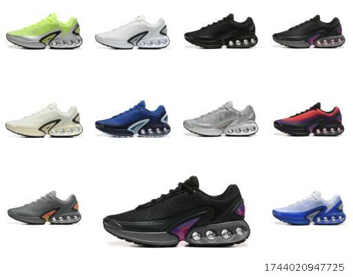 New black and purple air cushion sports shoes, shock-absorbing and breathable running shoes