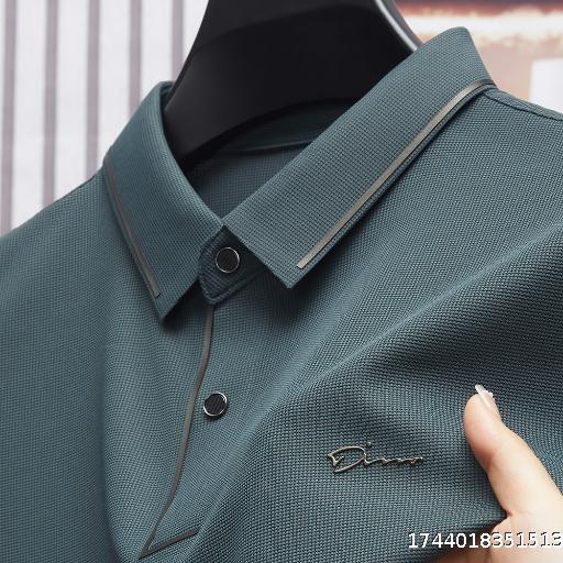 Men's Short Sleeve T-shirt Polo Shirt Summer Thin Anti Wrinkle, No Heat, No Trace T-shirt