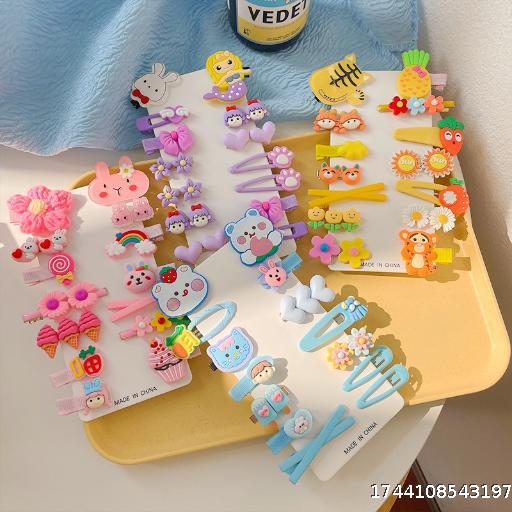 Korean Children's Hair Accessories Girl Hair Clip Cute Princess Broken Hair Clip Little Girl Internet Celebrity Headwear Baby Spring Clip
