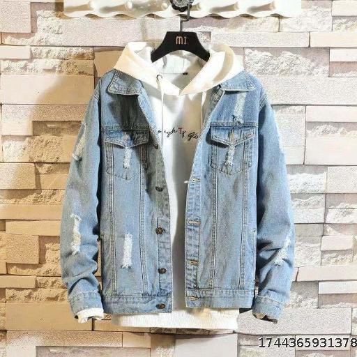 Men's denim jacket Spring and Autumn new loose fit