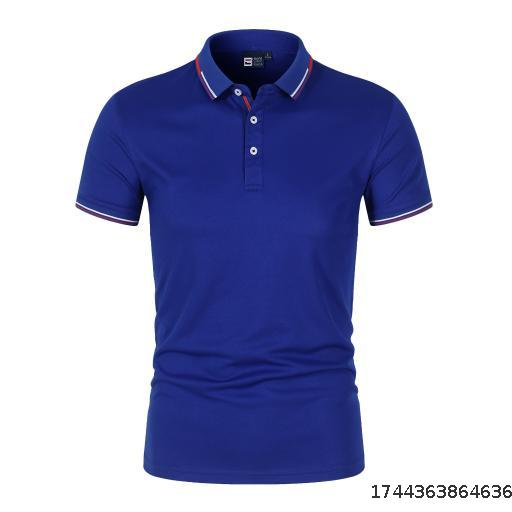 Popular Solid Color Men's Polo Shirt Large Light Plate Stand up Collar T-shirt European and American Loose Short Sleeve Trend