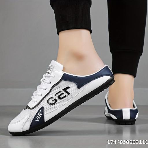 Summer New Large Men's Trendy Lightweight and Versatile Casual Sports Shoes with One Step Stepping