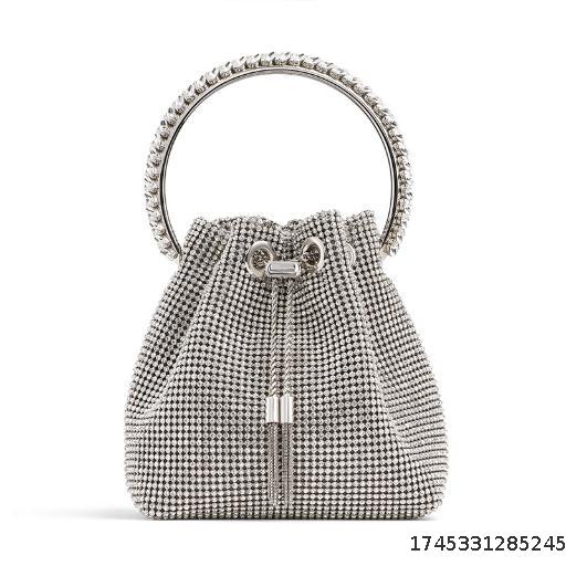 Shining Diamond Water Diamond Bucket Bag Full Diamond Bag 2021 New Trendy Spring/Summer Shining Diamond Handbag for Women's Niche Women's Bag