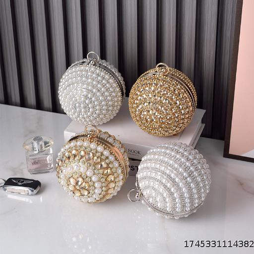 Round Pearl Banquet Bag Premium Spherical Handbag Versatile Dress Evening Dress