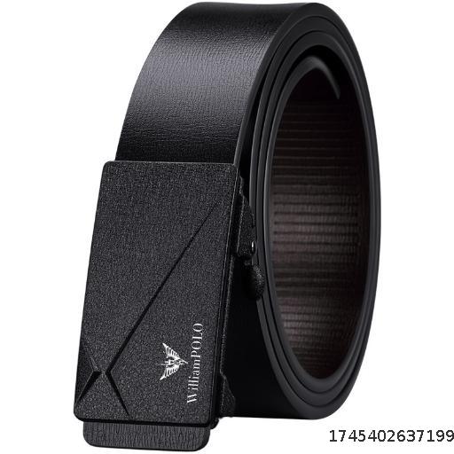 Emperor Paul belt men's leather inner wear toothless automatic buckle cowhide frosted curry jeans belt