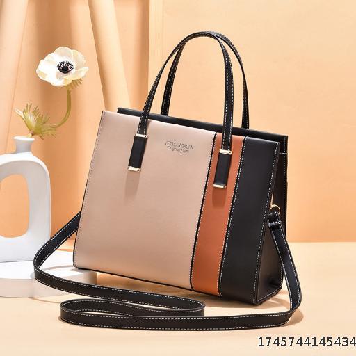 2025 new large capacity color matching shoulder messenger bag