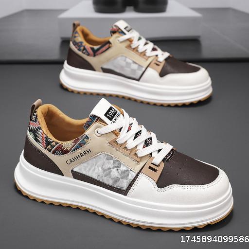 Spring Men's Low cut Skateboarding Shoes Thick soled Student Sports and Leisure Shoes