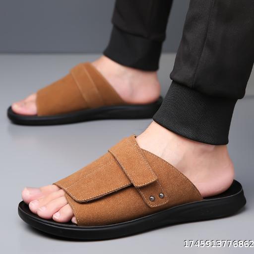 Summer lightweight youth plus size men's slippers