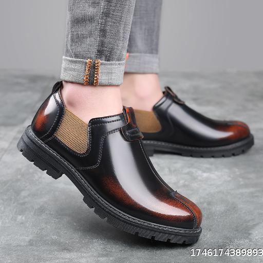 Casual Men's Shoes 2021 Spring British workwear Trendy Shoes Men's Martin Boots Soft Top