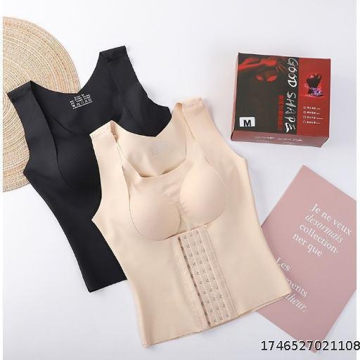 Waist cinching shapewear, sports bra for women