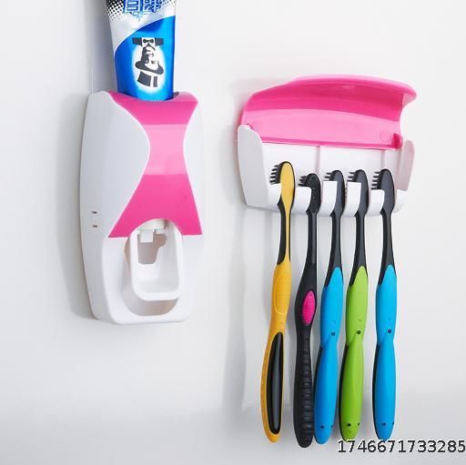 wholesale Color Toothpaste Squeezer Non Perforated Wall Mounted Toothbrush Storage Rack Creative Lazy Toothpaste Squeezer Set
