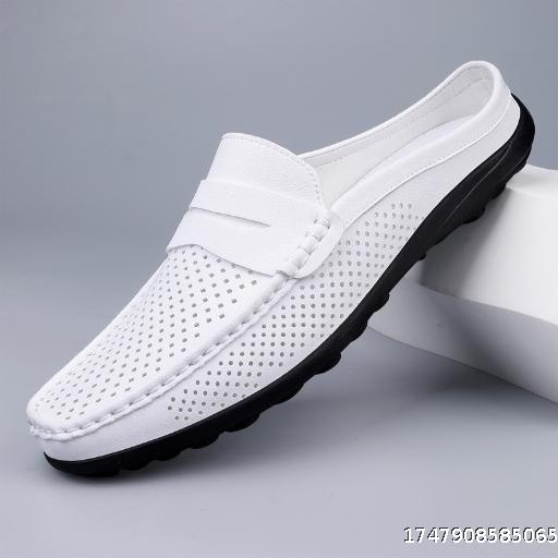 Large Half Dragged Casual Shoes with Hollow Breathable Shoes