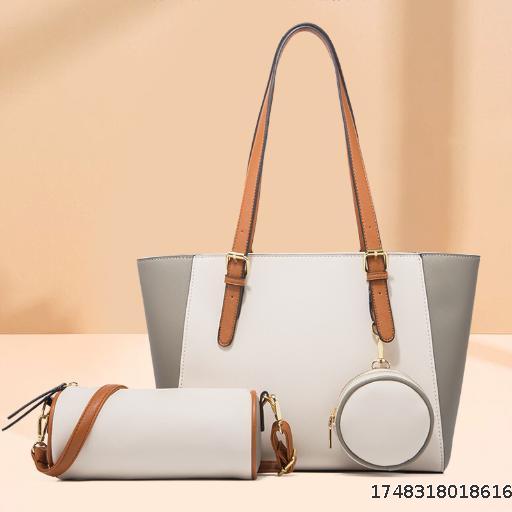 Fashionable large capacity mother and child three in one killer bag, hand-held simple single shoulder diagonal cross armpit women's bag
