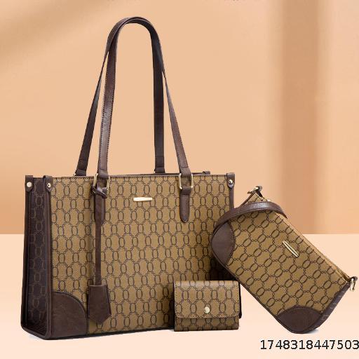 Handbag Fashion Trend Shoulder Bag Old Flower Retro Crossbody Bag Large Capacity Mother and Child Bag