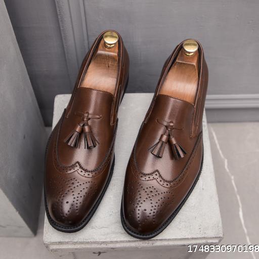 Men's Shoes Youth Formal Business Leather Shoes Men's British Pointed Casual Leather Shoes Men