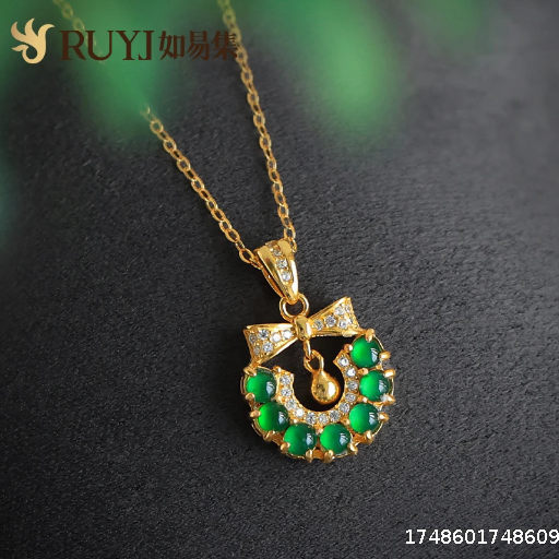 Sweet bow bell pendant s925 silver necklace