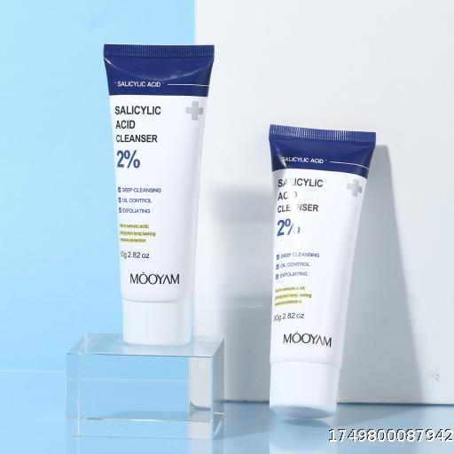 Wholesale Deals-Salicylic acid facial cleanser oil control acne shrink pores vitamin b5 amino acid moisturizing refreshing cleanser