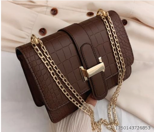 Women's shoulder bag with stone pattern crossbody bag, new spring 2023 embossed solid color small square bag