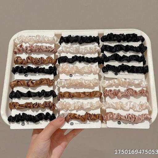 High elastic and durable rubber band hair rope high-end French hair accessories