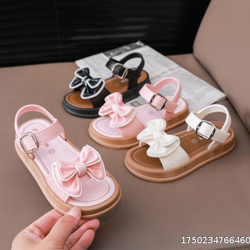 Girls' Sandals Summer Bow Sandals Student Sandals Girls