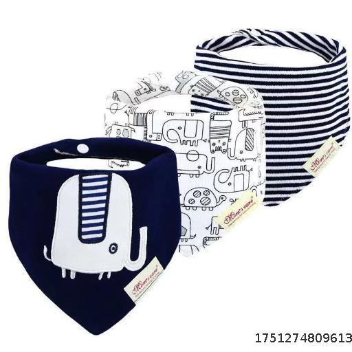 momscar triangular bib baby supplies children's bib bib ins triangular drool bib three piece set