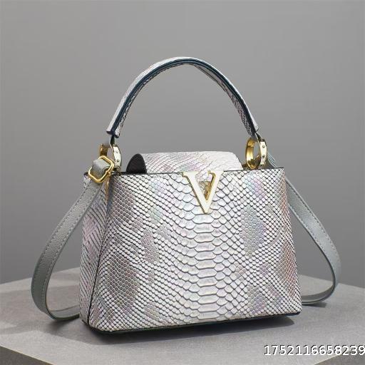 bag Color snake pattern handbag Texture single shoulder crossbody bag
