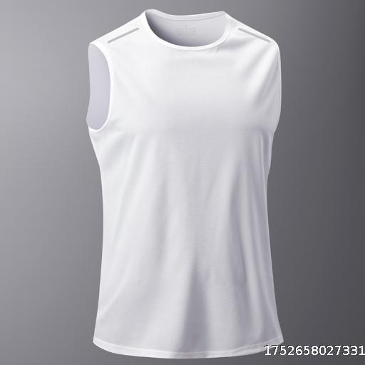 Summer men's outdoor sport vest with collarless design and sleeveless design