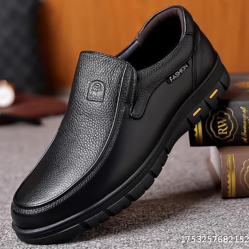 Men's casual soft sole leather shoes
