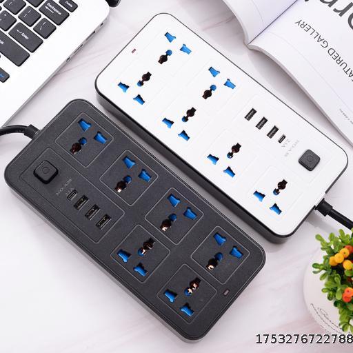 International universal socket for foreign trade, British standard plug, USB multi-purpose plug board, European standard multi plug panel, switch plug