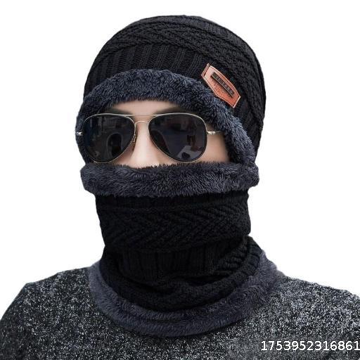 Knitted Hat Men's and Women's Winter Two piece Hat Ear Protection Hat Knitted Hat 2-in-1