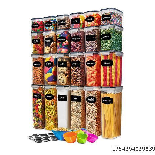 Kitchen sealing jars grains and cereals plastic large storage jars transparent jars food storage jars