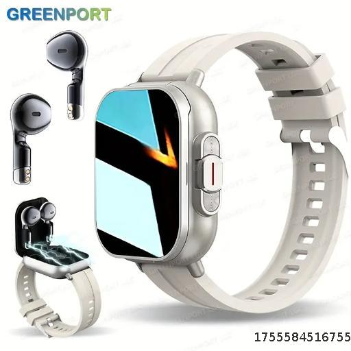  popular sports outdoor smart watch D8 2-in-1 TWS Bluetooth call heart rate exercise sleep