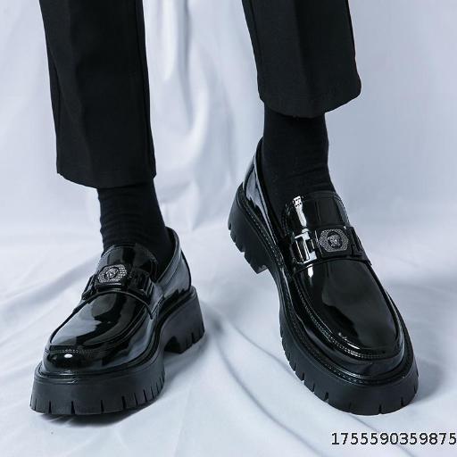 Leather Shoes Men's Autumn New Collection Men's Black Casual Leather Shoes British Style Soft Bottom