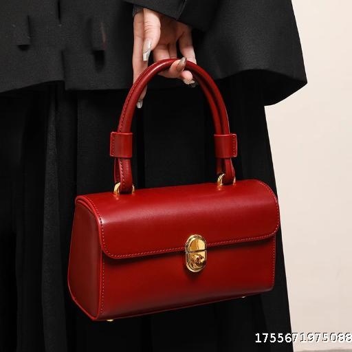  Red Retro Wedding Bag 2025 New Product Trendy Year Women's Bag Single Shoulder Crossover Bridal Bag