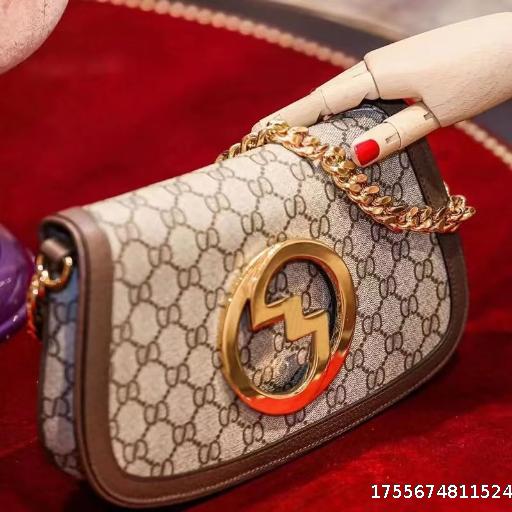 New Old Flower Saddle Bag Retro Chain Single Shoulder Crossarm Underarm Bag Autumn/Winter Trend