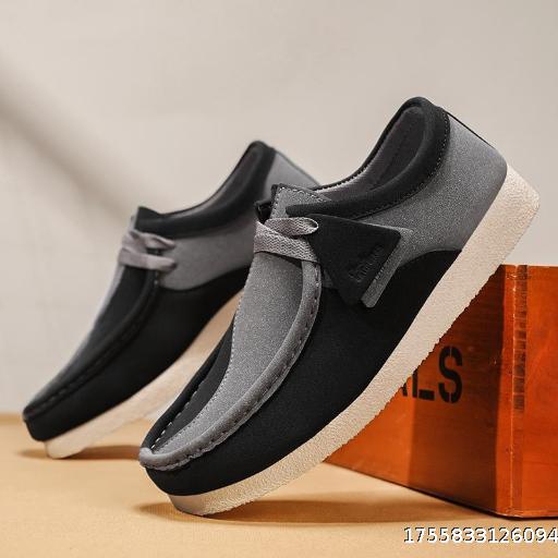 Men's Shoes Board Shoes Retro British Thin Soft soled Men's Casual One Step Leg Legged loafers