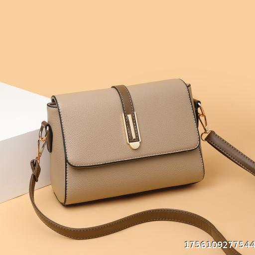 Small Square Bag for Women 2025 New Fashionable Soft Leather Women's Shoulder Crossbody Bag Solid Color High Quality Texture Middle aged Mom Bag