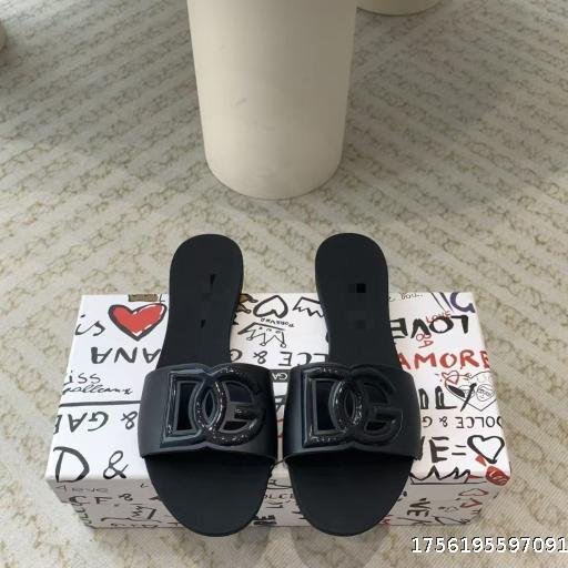 D Summer Slippers New Flat Bottom Casual Fashion Versatile Hollow One Word Women's Trendy Slippers
