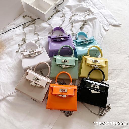 2025 New Jelly Bag Cute Mini Bag Mouth Red Envelope Versatile Chain Children's Bag Single Shoulder Cross Shoulder Small Bag