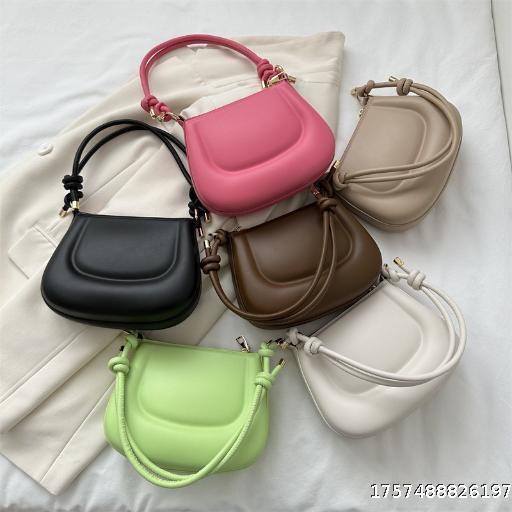 Crossbody Bag 2024 New PU Fashion Solid Color Temperament Underarm Bag Stylish Single Shoulder Bag Versatile Women's Bag