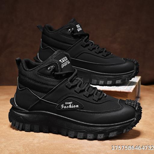 Large men's shoes new autumn high top British style retro workwear boots outdoor sports waterproof hiking boots