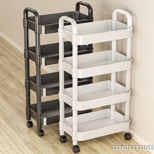 Small Cart Storage Rack Kitchen Floor to Floor Bedroom Multi Layer Storage Rack