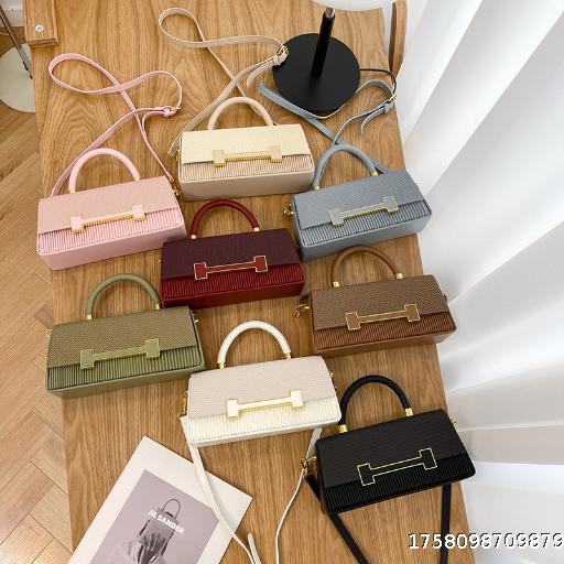  Fashionable and Versatile Box Bag, Women's Handbag, Small and High end, Single Shoulder Crossbody Bag