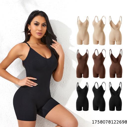 Large size one-piece camisole shapewear, belly cinching, hip lifting, waist cinching, flat angle pants, women's shapewear