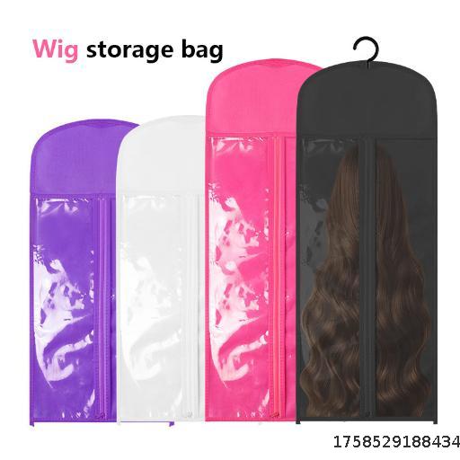  Wig Storage Bag, Dustproof Bag, Packaging Bag, Long Strap Hanger, Cosplay, Non woven Zipper
