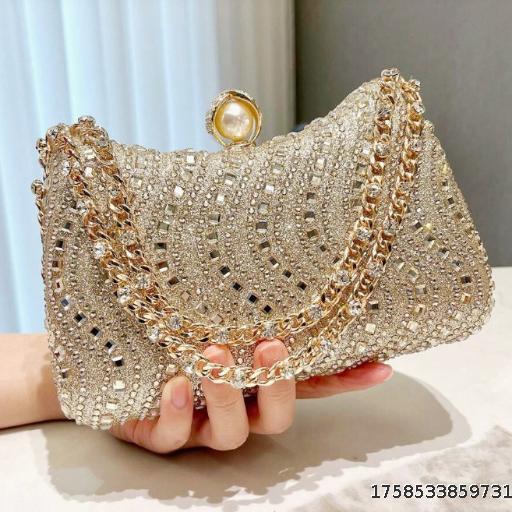 Diamond Set Bag Water Diamond Handbag Chain